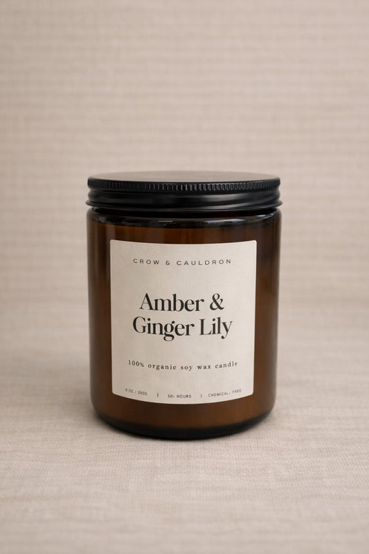 Amber & Ginger Lilly 8oz Candle